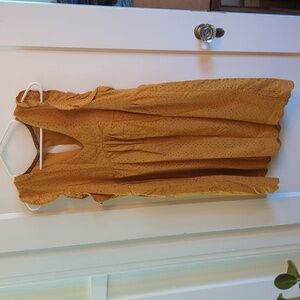 Knox Rose mustard eyelet dress size L